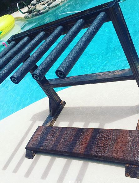 ワニ革サーフボードラック